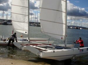 Some of the Dart fleet @ Parkstone preparing to do battle on the water.