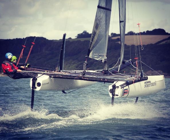 Coaching on foiling catamarans at Windsport