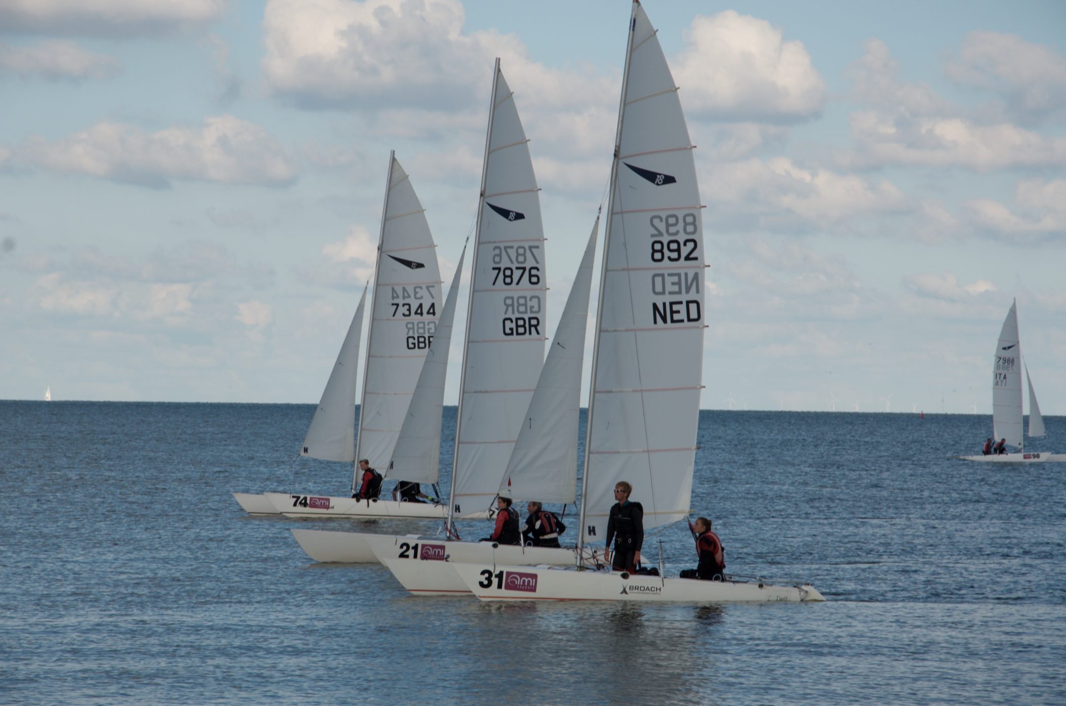 Dart 18 boats on flat water