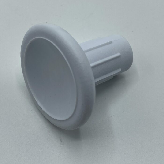 Tiller extension end button